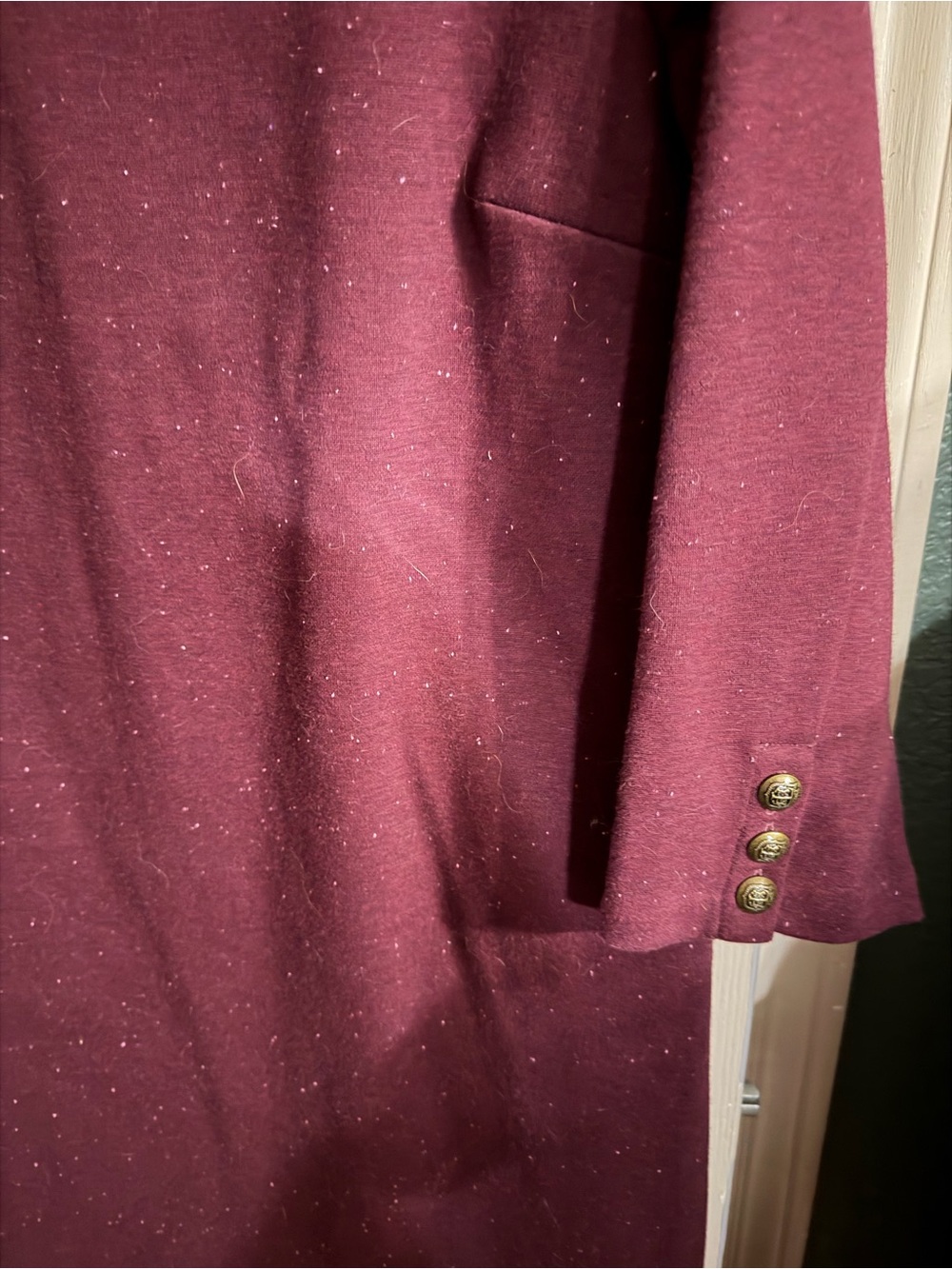 Talbots Plum Sparkle Midi Dress